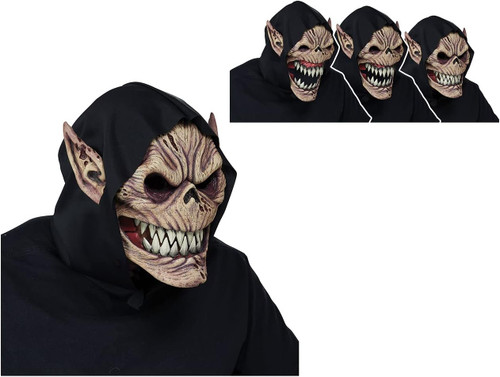 Fright Fiend Ani-Motion Mask Fancy Dress Up Halloween Adult Costume Accessory