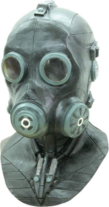 Smoke Deluxe Latex Mask Gas Fancy Dress Up Halloween Adult Costume Accessory