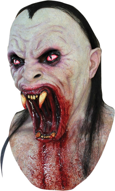 Viper Latex Mask w/Hair Vampire Fancy Dress Up Halloween Adult Costume Accessory