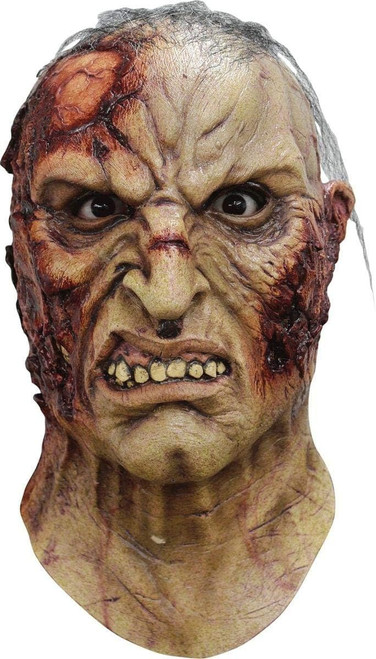 Mortus Latex Mask w/Hair Zombie Fancy Dress Up Halloween Adult Costume Accessory