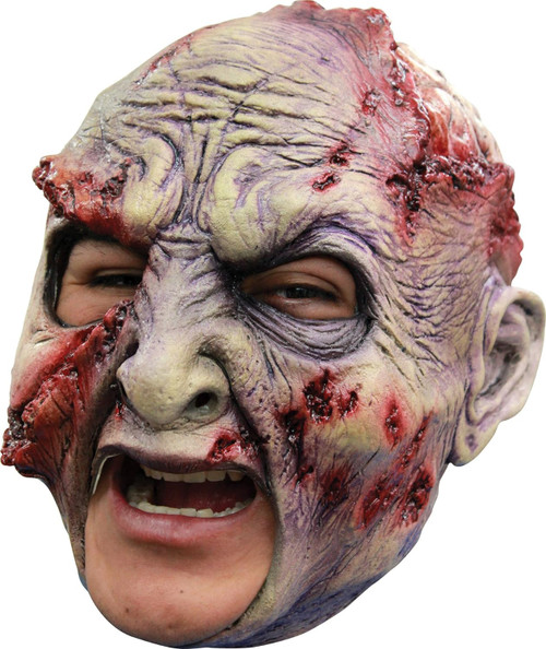 Rotted Latex Mask Zombie Fancy Dress Up Halloween Adult Costume Accessory