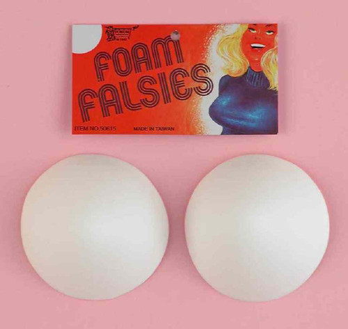 Foam Falsies Fake Breast Boobs Fancy Dress Halloween Adult Costume Accessory