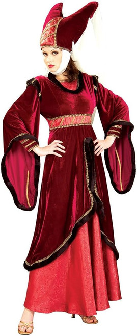 Maid Marion Marian Red Renaissance Princess Fancy Dress Halloween Adult Costume