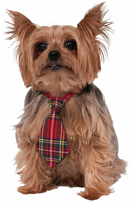 Christmas Dog Plaid Neck Tie Fancy Dress Up Halloween Pet Costume Accessory