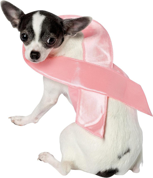 Pink Ribbon Dog Breast Cancer Awareness Fancy Dress Up Halloween Cat Pet Costume