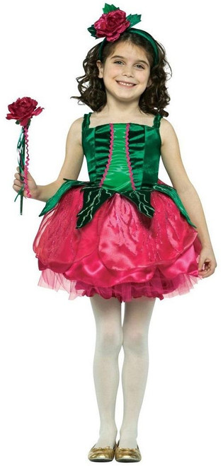 Rose Botanicals Flower Red Cute Garden Girl Fancy Dress Halloween Child Costume