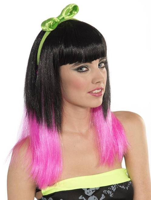 Hair Bow Headband Rave Neon Fancy Dress Halloween Costume Accessory 2 COLORS