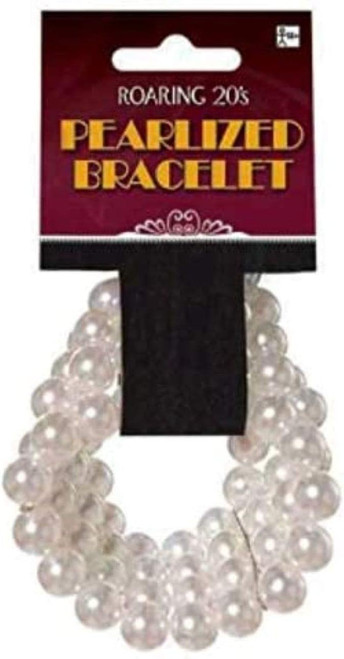 Roaring 20's Pearl Bracelet Fancy Dress Up Halloween Adult Costume Accessory