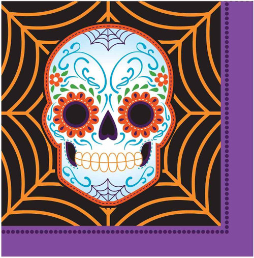 Day of the Dead Theme Party Luncheon Napkins
