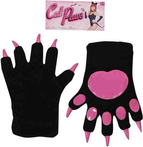 Cat Paws Animal Gloves Fancy Dress Up Halloween Adult Costume Accessory 2 COLORS