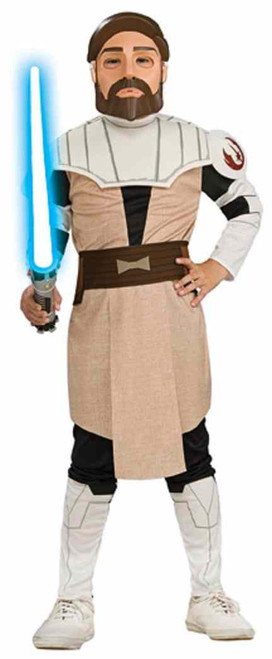 Obi-Wan Kenobi Star Wars Clone Jedi Master Fancy Dress Halloween Child Costume