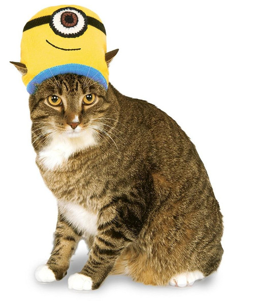 Minion Stuart Cat Headpiece Despicable Me Halloween Pet Dog Costume Accessory