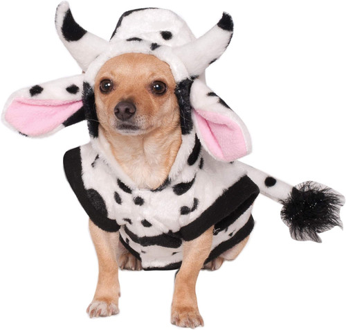 Cow Farm Animal Cute Funny Fancy Dress Up Halloween Pet Dog Cat Costume