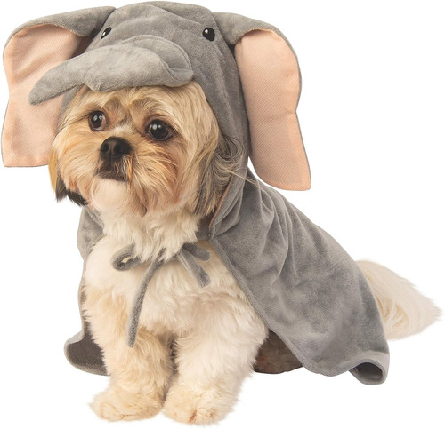 Elephant Cape Safari Animal Cute Funny Fancy Dress Halloween Pet Dog Cat Costume