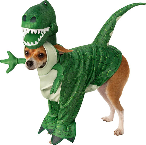 Walking Rex Toy Story 4 Cute Funny Fancy Dress Up Halloween Pet Dog Cat Costume