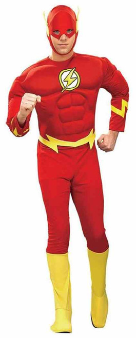 The Flash DC Comics Justice League Superhero Fancy Dress Halloween Adult Costume