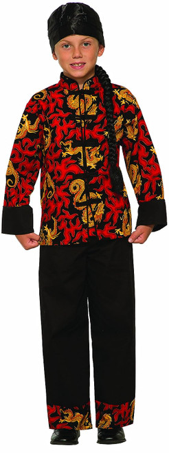 Dragon Prince Asian Boy Ninja Warrior Fancy Dress Up Halloween Child Costume