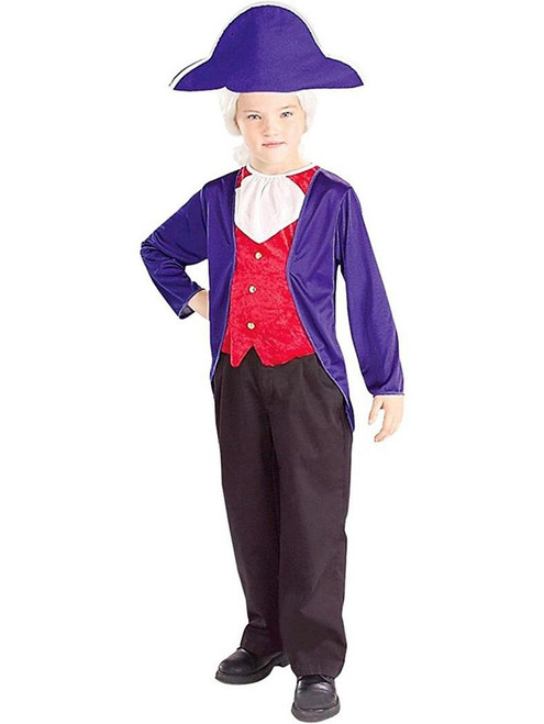 George Washington President Colonial General Fancy Dress Up Halloween Costume