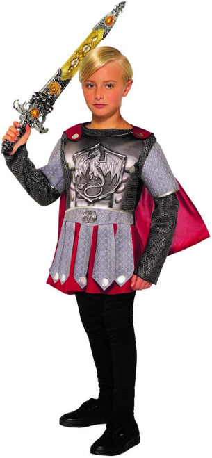 Noble Knight Medieval King's Guard Sir Fancy Dress Up Halloween Child Costume