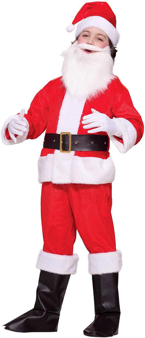 Plush Santa Claus Boy Christmas Holiday Fancy Dress Up Halloween Child Costume