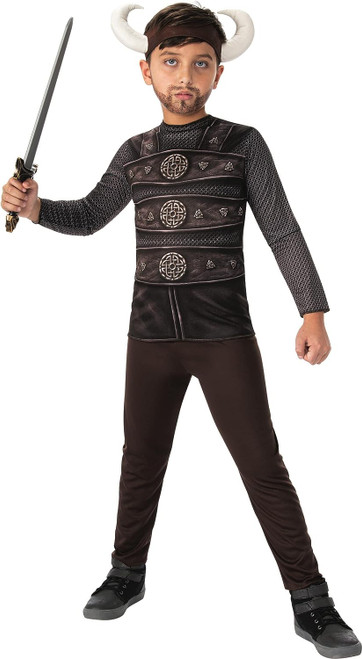 Viking Boy Medieval Warrior Fancy Dress Up Halloween Child Costume