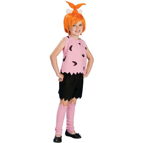 Pebbles Flintstone Pink Cave Girl Cute Fancy Dress Up Halloween Child Costume