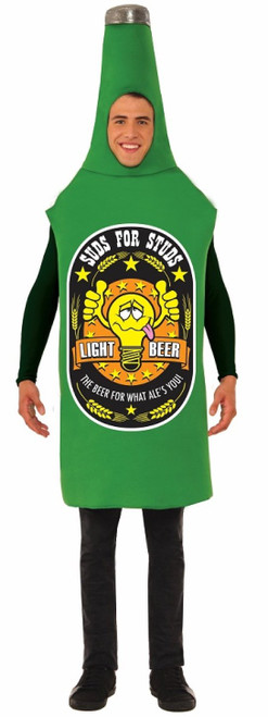 Beer Bottle Foodies Green Lager Ale Funny Fancy Dress Halloween Adult Costume