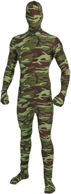 Camouflage Camo Disappearing Man Invisible Skin Fancy Dress Halloween Costume