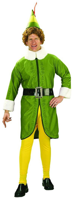 Buddy the Elf Christmas Santa's Helper Fancy Dress Up Halloween Adult Costume
