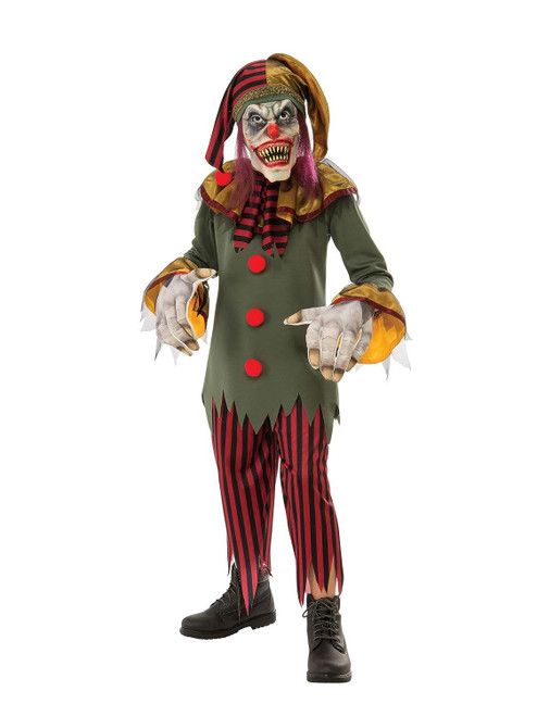Crazy Clown Circus Carnival Killer Scary Fancy Dress Up Halloween Child Costume