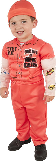 Muscle Man Prisoner Convict Inmate Fancy Dress Halloween Toddler Child Costume