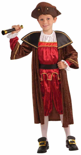 Christopher Columbus Historical Explorer Fancy Dress Up Halloween Child Costume