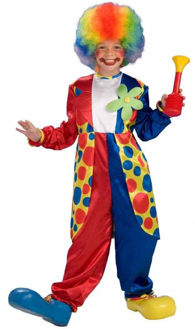 Bubbles the Clown Circus Carnival Party Fancy Dress Up Halloween Child Costume
