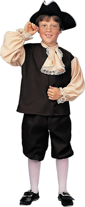 Colonial Boy Brown Historical Career Day Fancy Dress Up Halloween Child Costume