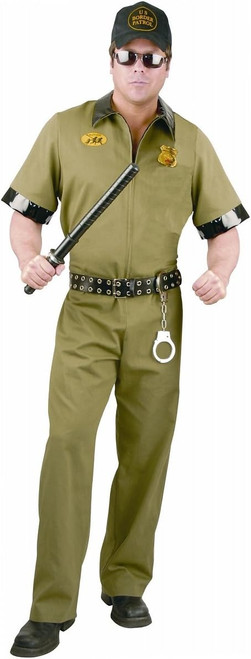 Border Patrol Officer Jumpsuit Police Fancy Dress Up Halloween Adult Costume