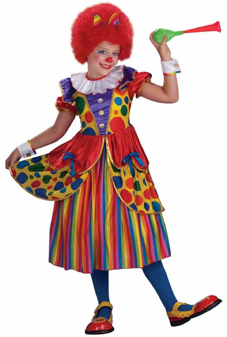 Clown Princess Circus Carnival Party Girl Fancy Dress Up Halloween Child Costume
