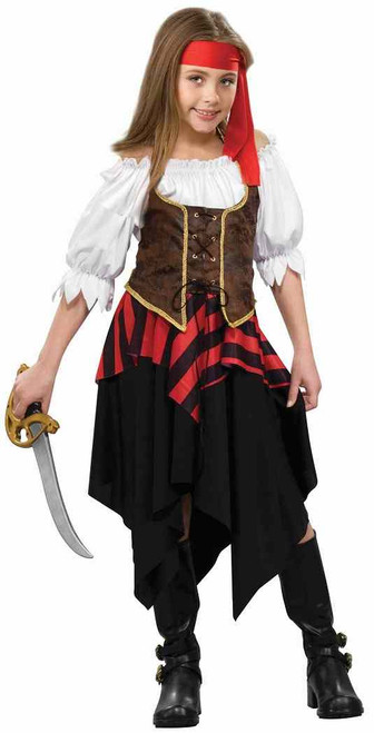 Buccaneer Sweetie Caribbean Pirate Wench Fancy Dress Halloween Child Costume
