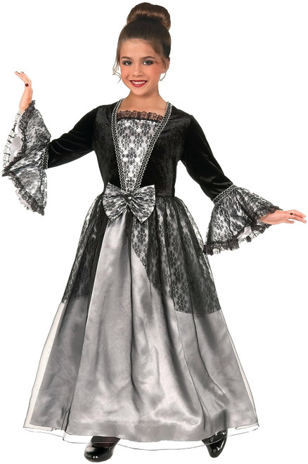 Lady Gothique Medieval Gothic Vampire Fancy Dress Up Halloween Child Costume