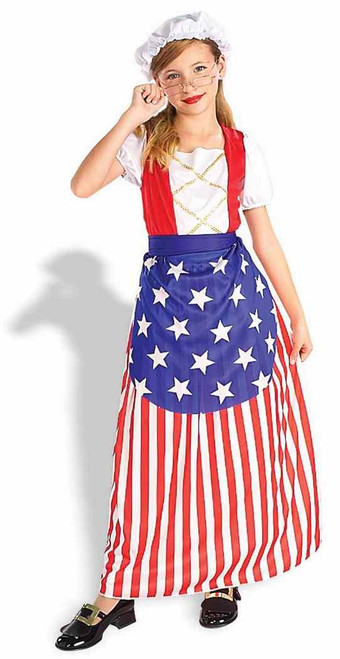 Betsy Ross American History Patriotic Party Fancy Dress Halloween Child Costume