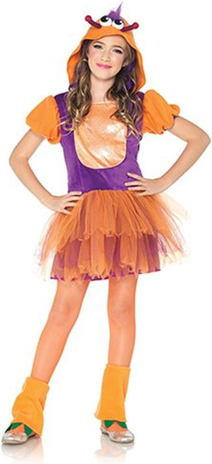 Misbehaving Monster Orange Cute Hooded Fancy Dress Up Halloween Child Costume