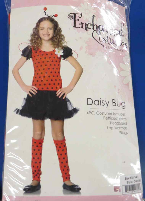 Daisy Bug Ladybug Animal Insect Wings Fancy Dress Up Halloween Child Costume