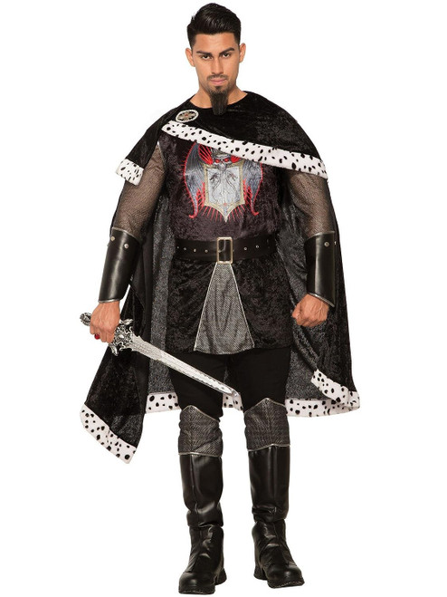Evil King Dark Royalty Medieval Gothic Fancy Dress Up Halloween Adult Costume