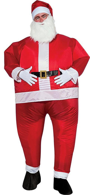 Inflatable Santa Claus Christmas Holiday Fancy Dress Up Halloween Adult Costume