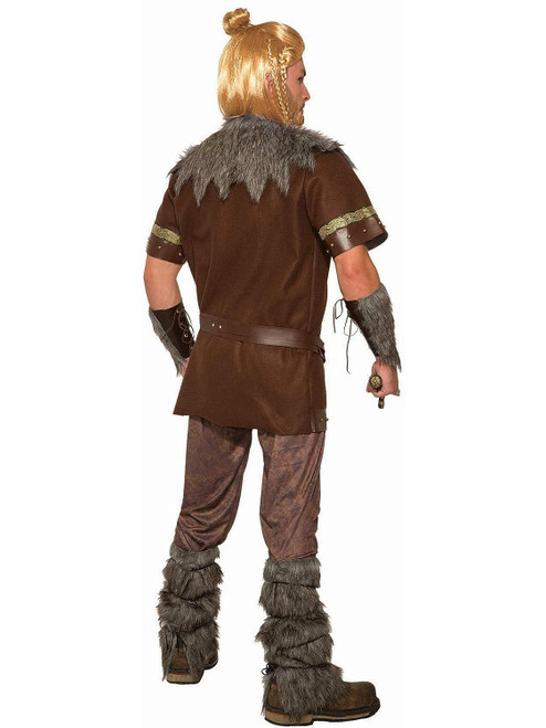 Viking Chieftan Coat Medieval Warrior Fancy Dress Up Halloween Adult Costume