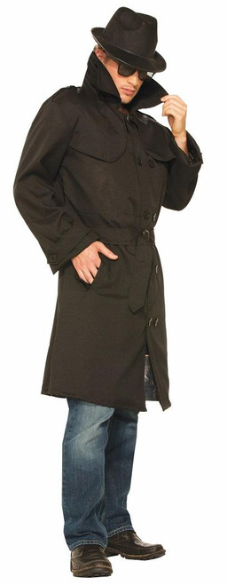 The Flasher Male Brown Trench Coat Funny Fancy Dress Up Halloween Adult Costume