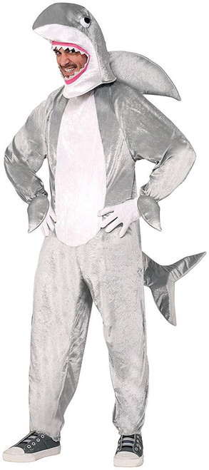 Shark Jumpsuit Animal Ocean Sea Mascot Fancy Dress Halloween Adult Costume