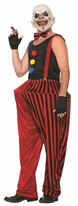Twisted Clown Circus Attraction Killer Scary Fancy Dress Halloween Adult Costume