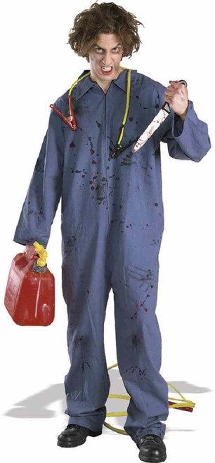 Killer Mechanic Michael Myers Blue Jumpsuit Fancy Dress Halloween Adult Costume