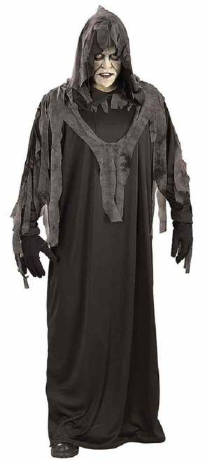 Midnight Ghoul Grim Reaper Gothic Skeleton Fancy Dress Halloween Adult Costume