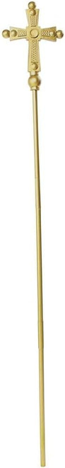 Divine Staff Gold Cane Toy Prop Fancy Dress Up Halloween Adult Costume Accessory